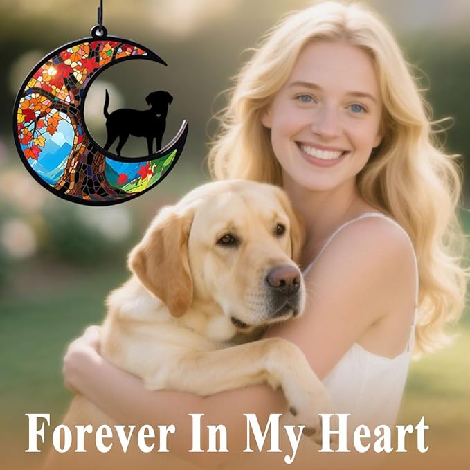 Dog Memorial Suncatcher, Loss of Dog Sympathy Gift for Pet Lovers, Cats Remembrance Ornament, Pet Memorial Gifts, Life Tree and Dog