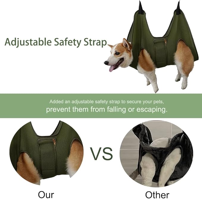 Mklhgty Dog Grooming Hammock for Trimming Nails and Ear/Eye Care, Sling for Grooming with Nail Clipperse