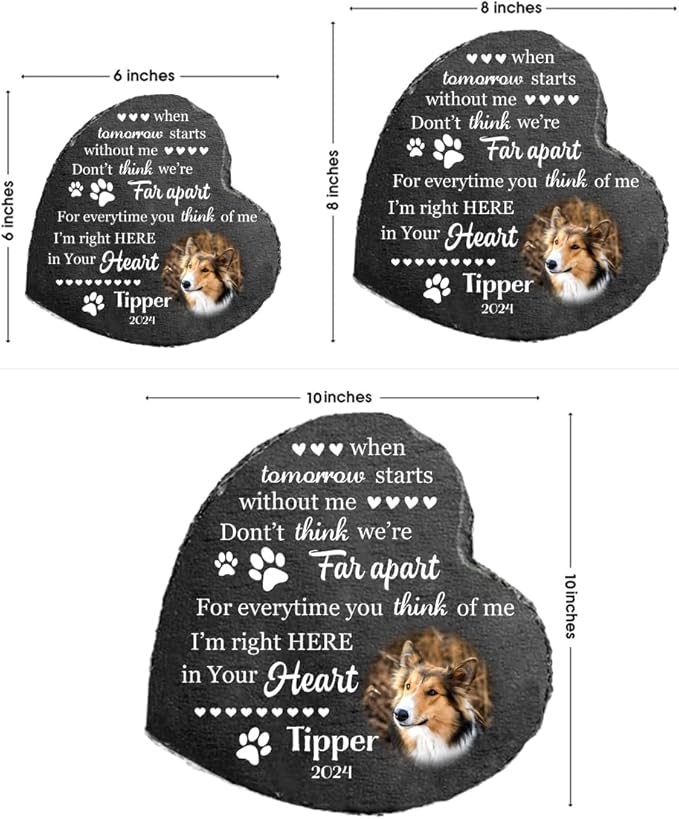 Dog Memorial Gifts for Loss of Dogs, Personalized Sympathy Stone, Pet Memorial Gifts, Pet Loss Gift, Cemetery Decorations for Grave, Cat Gone Present for Cat Lovers, Dont Cry Sweet Mama