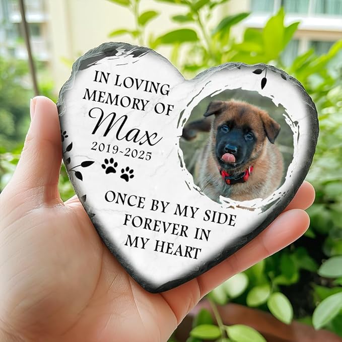 Personalized Dog Memorial Gifts for Loss of Dogs Sympathy Gift, Dog Memorial Stone, Pet Loss Gifts, Pet Memorial Stones for Dogs Cemetery Decorations for Grave, Cat Sympathy Gift, Stone 3