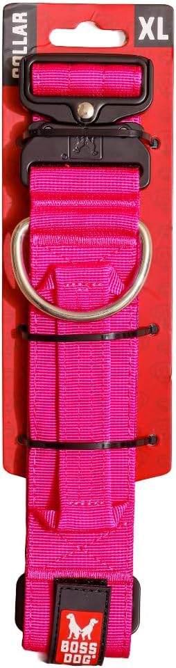 Boss Dog Tactical Collar, Hot Pink, X-Large