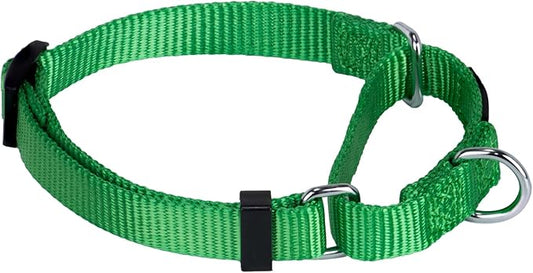 Hyhug Martingale Collar for Dogs Small Green |Escape - Proof Heavy Duty Nylon Durable No Buckle, Ideal for Training & Daily Walks