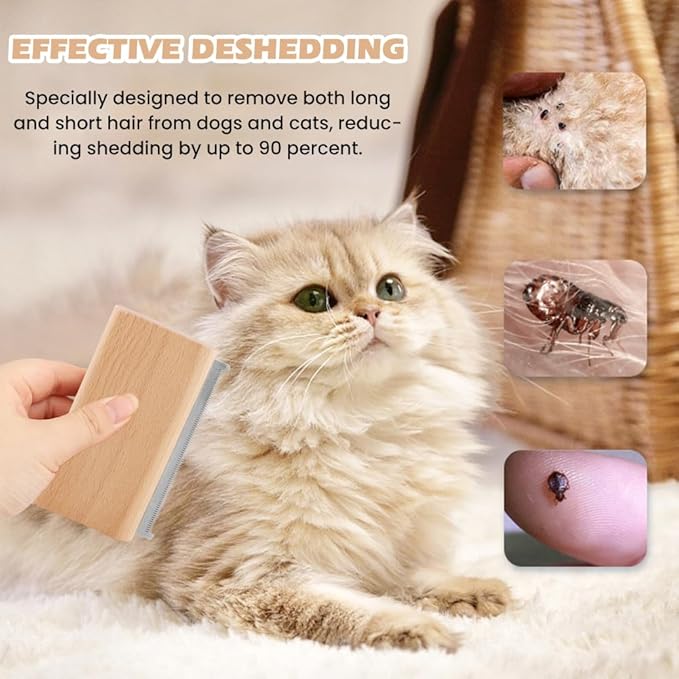3pcs/pack Dog Brush for Shedding, Cat Brushes/Dog Brush Pet Hair Removal Tool with 2 Dematting Combs for Dogs, Cats, Horses, Painlessly Remove Grooming Supplies for Short & Long Hair, Fur & Dirt