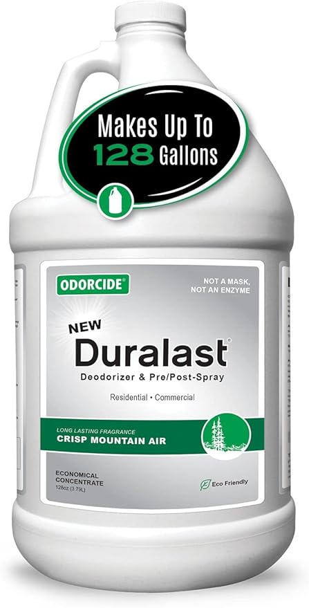 Odorcide Duralast Crisp Mountain Air Pet Urine Odor Eliminator – Pet Deodorizers for Home for Strong Odors – Pet Urine Deodorizer – Pet Odor Eliminator for Home w/Non-Enzymatic Formula (1 Gallon)