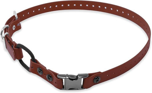 Educator 1-Inch Dog Training Collar Strap – ONLY Fits FE-580, ET-800 & UL-1200 Receivers – NOT Compatible with Mini Educator (ET-300/ET-400) – Quick Snap Biothane Bungee Collar, Brown