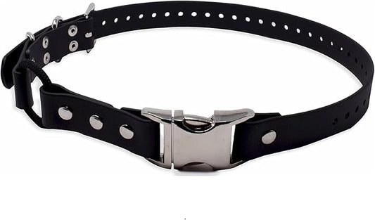 Educator 1-Inch Dog Training Collar Strap – ONLY Fits FE-580, ET-800 & UL-1200 Receivers – NOT Compatible with Mini Educator (ET-300/ET-400) – Quick Snap Biothane Bungee Collar, Black