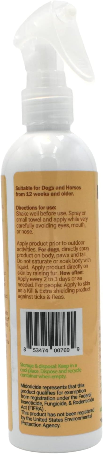 Dog Extra Defense Flea and Tick Control Spray - to Kill and Repel Ticks and Fleas -8oz for Dogs and Horses