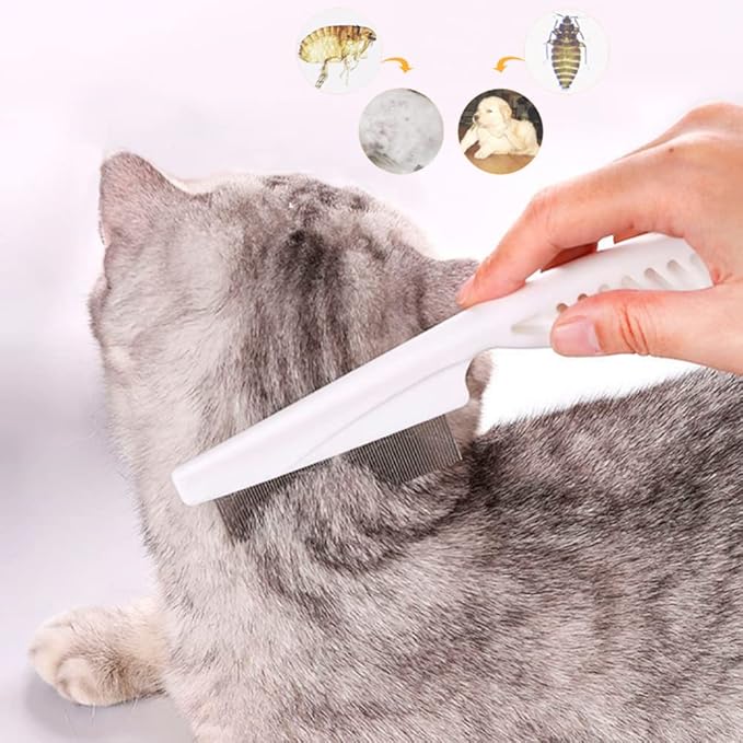 3 PCS Magic Pet Comb, Pet Grooming Brush, Cat and Dog Brush for Shedding, Pet Massage Cleaning Slicker Brushes for Dogs Cats, Shedding Brush for Short or Long Haired Cat Dogs Tangled Hair (White)