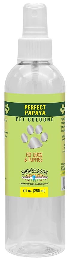 Showseason® Perfect Papaya Pet Cologne 8.5 oz. For Dogs & Puppies | Long-Lasting Odor Eliminator | Paraben-Free | Biodegradable and Non-Toxic | Made In The USA