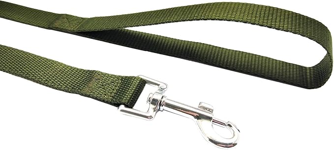 Nylon Training Dog Leash for Small Medium Large Dogs, 15ft 20ft 30ft 50ft Long Leash Dog/Puppy Lead for Obedience Recall Training, Camping (30ft, Green)