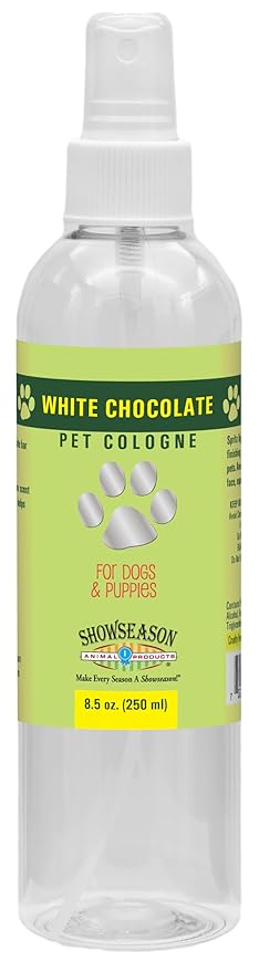 Showseason White Chocolate Dog Cologne 8.5 oz. | Dog Perfume Long-Lasting | Deodorizing Spray | Made In The USA