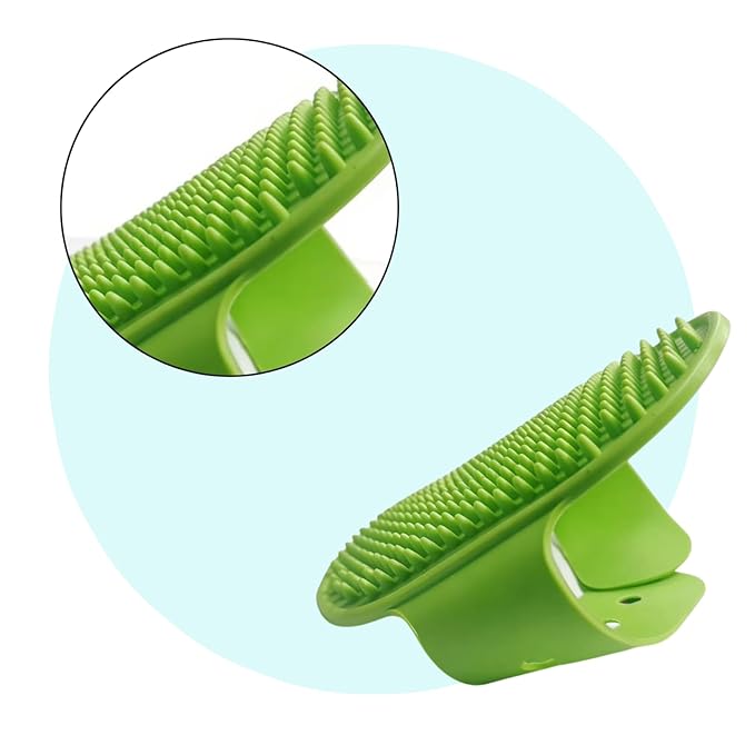 2 Pcs Self Cleaning Deshedding Dog Brush & Bath Brush - Skin Friendly Shedding Grooming Tool For Dogs, Cats And Puppies, Premium Pet Supplies, Green