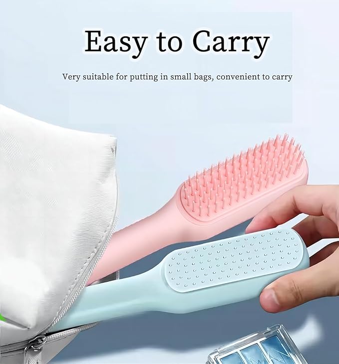 Scalable Small Grooming Dog Brush, Puppy Massaging Hair Brush, for Small Dogs Cats Rabbits of All Hair Types (Blue)