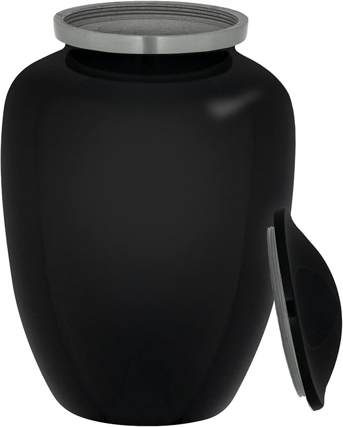 Homage Medium Custom Photo Pet Cremation Urn for Pet Ashes - Vase Style Pet Urn - 80 Cubic Inch Capacity - Personalization Included (Graphite Grey)