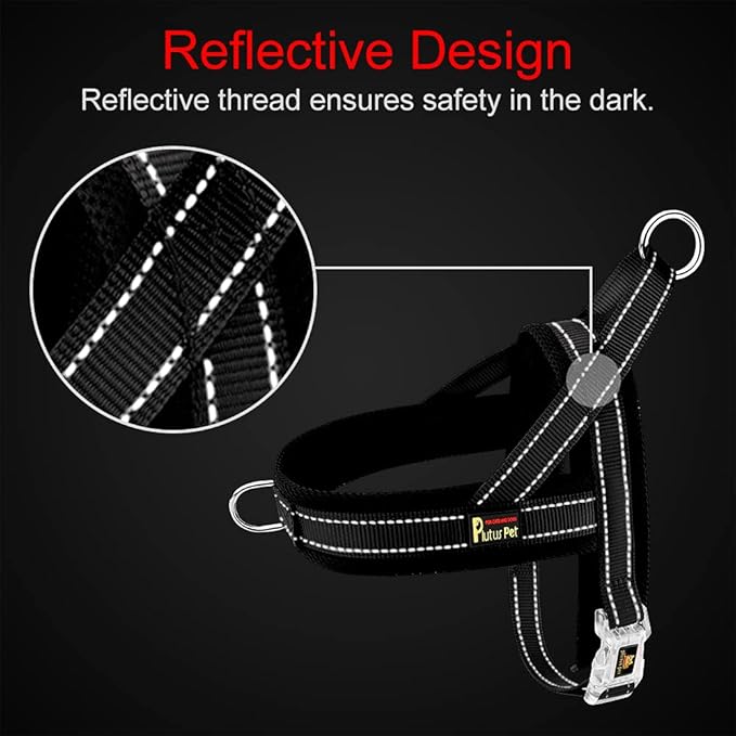 Plutus Pet No Pull Dog Harness with Breathable Mesh Padded, Adjustable Reflective Escape Proof Dog Harness, Quick Fit Dog Vest Harness for Small Medium Large Dogs(M, Red)