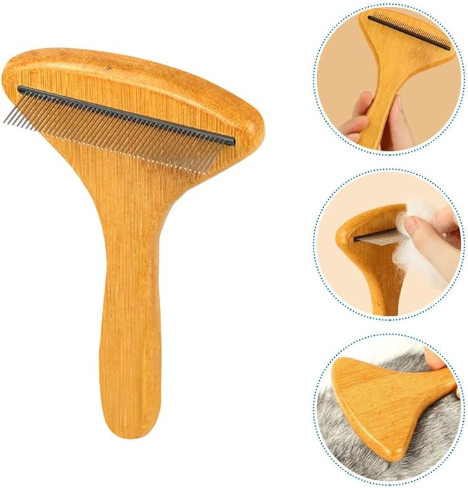 4pcs Pet Grooming Combs Dogs Cats Dog Hair Comb Puppy Grooming Shedding Removal Ergonomic Handle Design