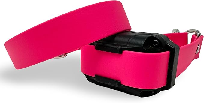 SparkDog Collars 1” Quick Adjust E-Collar Replacement Strap – Quick-Adjust, Waterproof & Durable – Fits Dogtra & Most Brands – Made in USA for Working Dogs, Hunters & Pet Owners (Pink, Standard Beta)