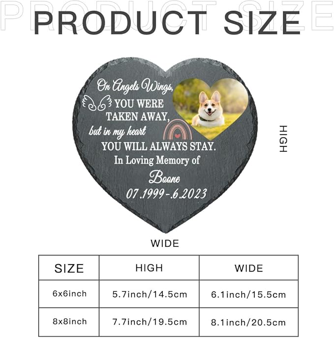 Rainbow Bridge Garden Stone Dog Memorial, Always and Forever in Our Hearts Personalized Memorial Garden Stone,Memorial Garden, Sympathy Gifts, Remembrance, Bereavement Gifts