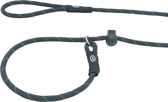 Slip Lead Dog Leash Reflective with Stopper Loop Rope Training No Pull for Medium Large Dogs 4ft Black