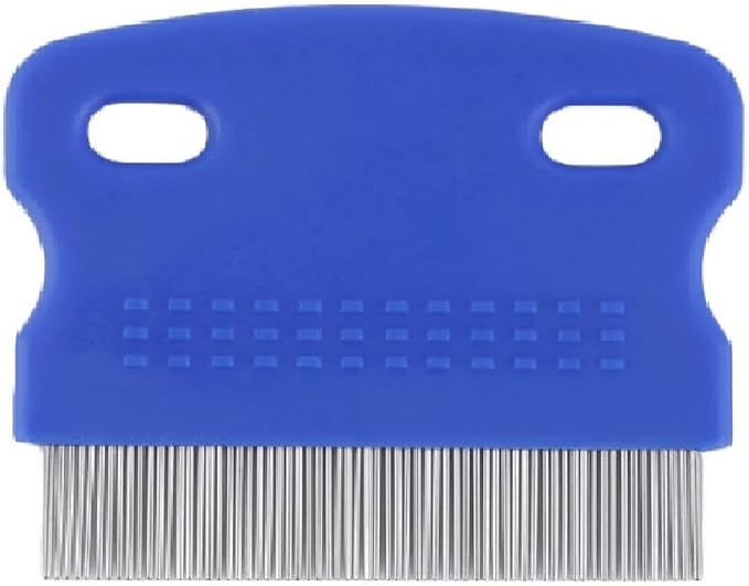 Dog Comb for Removes Tangles and Knots - Undercoat Rake for Dogs- Grooming Tool with Stainless Steel Teeth and Ergonomic Grip Handle Pet Hair Comb for Home Grooming
