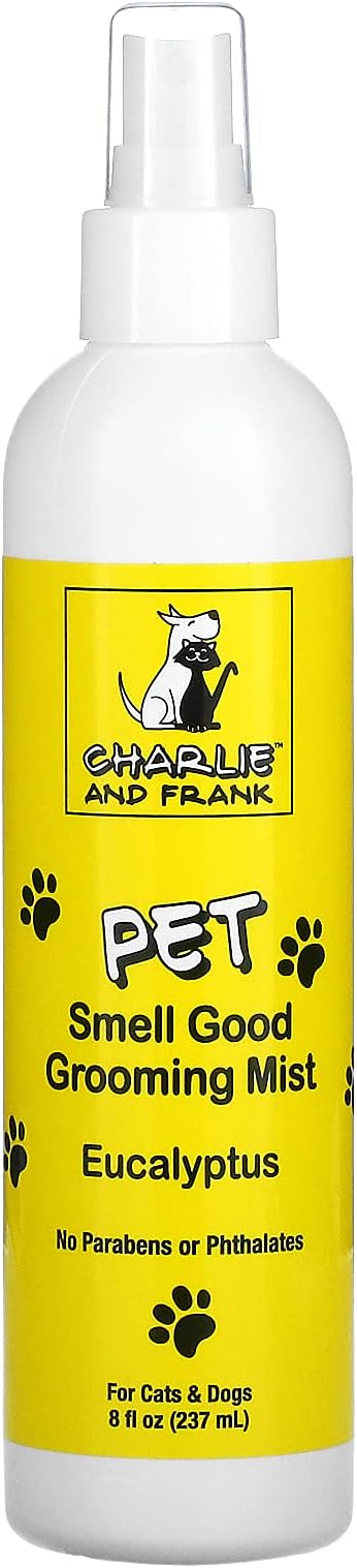 Charlie & Frank, Pet Smell Good Grooming Mist, in Between Bath Spray for a Clean & Shiny Coat, Eucalyptus, 8 fl oz (237 ml)
