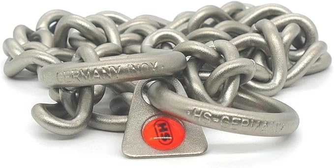 Herm Sprenger - Matt Stainless Steel Scratch Resistant Dog Training Collar - Round Links Slip Chain - Small Medium Large Dogs - Professional Training Collar - Made in Germany (20 inches (50 cm))