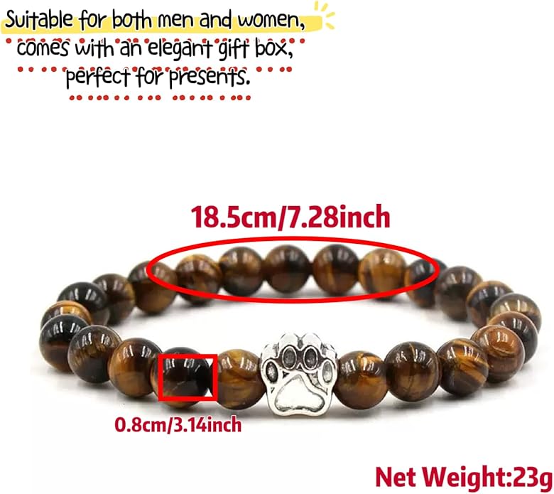 LINGYUAN Pet Memorial Gifts for Dogs Cats, Pet Memorial Bracelet, Remembrance Pet Loss Sympathy Gift for Cat Dog Lovers, Bereavement Gifts for Loss of Pet