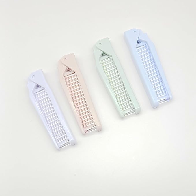 Folding Small Dog Grooming Brush - Perfect for Shih Tzus, Yorkies, and Maltipoos - Ideal Puppy Hair Brushes for Maltese and Small Breeds (Blue)