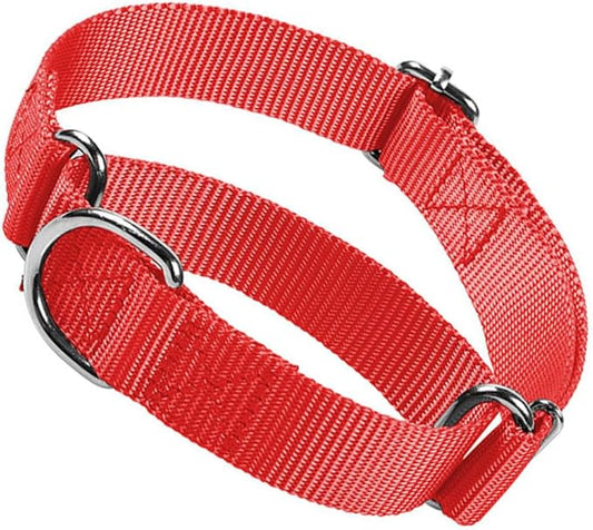 Martingale Collar for Dogs, No Pull Dog Collars for Small Dogs Heavy Duty No Slip Training Choke Collar for Small Medium Large Dog (Red, S)