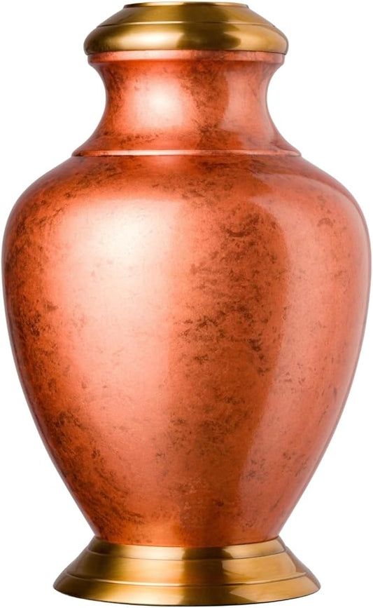 Kennedy Classic Series Pet Urn for Dogs, Handmade Brass Memorial Cremation Urn (Medium - Pets up to 65 lbs, Copper)