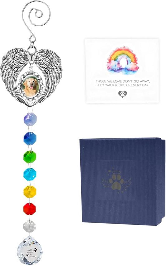 Pet Memorial Gifts for Dogs, Pet Memorial Suncatcher for Loss of Dog Cats Passing Away Remembrance Bereavement Gifts