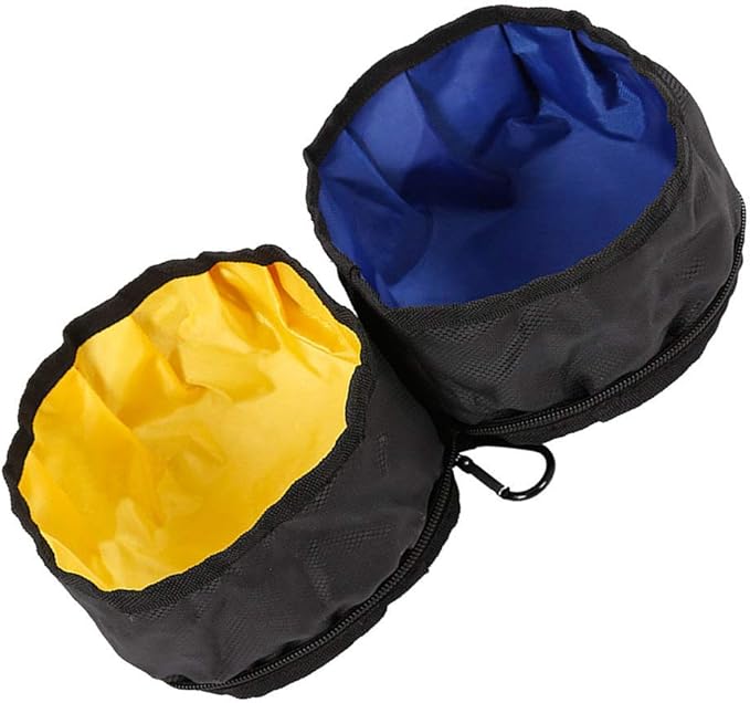 balacoo Portable Dog Bowls for Outdoor Feeding Dual Capacity for Food Water Carabiner Pet Supplies for Traveling Cats Dogs