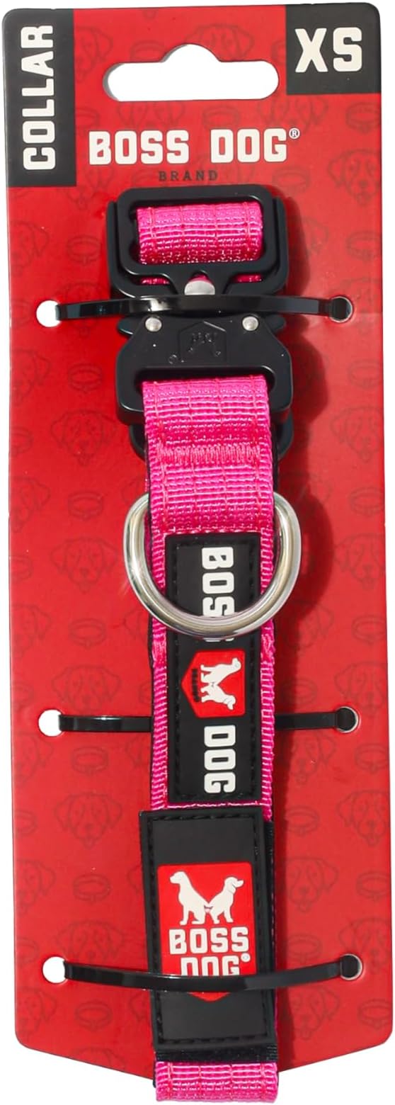Boss Dog Tactical Collar, Hot Pink, X-Small