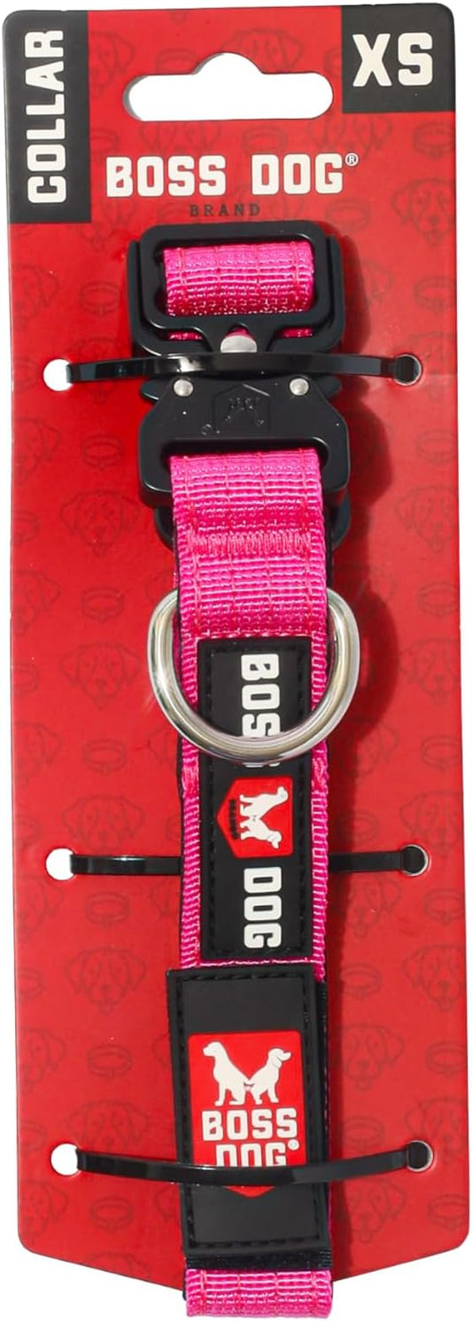Boss Dog Tactical Collar, Hot Pink, X-Small