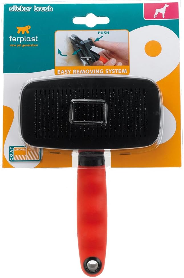 Ferplast Gro 5955 Dog and Cat Slicker Brush, 16.3 x 9.7 x 5.6 cm
