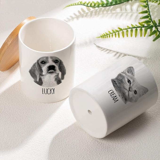 callie Personalized Pet Memorial Gifts Plant Pot with Photo Name Date, Custom Sympathy Gift for Dog Cat Loss, Pet Passing Away Gifts