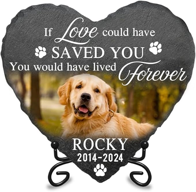 Personalized Dog Memorial Gifts for Loss of Dogs Sympathy Gift, Dog Memorial Stone, Pet Loss Gifts, Pet Memorial Stones for Dogs Cemetery Decorations for Grave, Cat Sympathy Gift, Stone 6