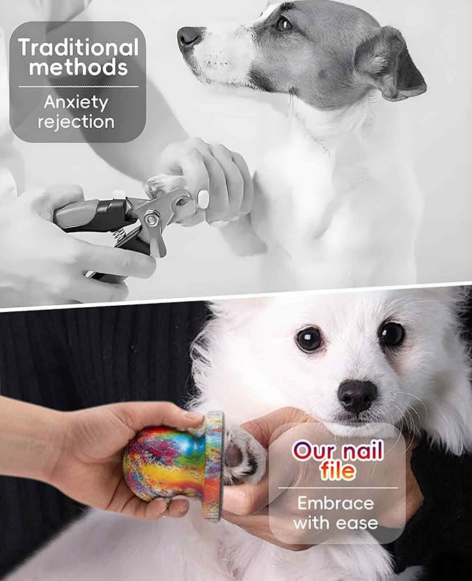 2PCS Dog Nail File, Filer Board for Safe and Easy Nail Care with 8PCS Replaceable Filing Disc