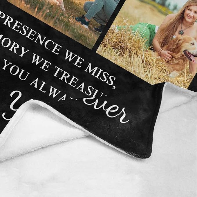 Artsadd Pet Memorial Gifts for Dogs Cats-Personalized Blanket with Photos and Name-in Loving Memory Gifts for Loved Ones Lost-Custom Remembrance Gifts Blankets for Pets Lover-Dog Funeral Gifts