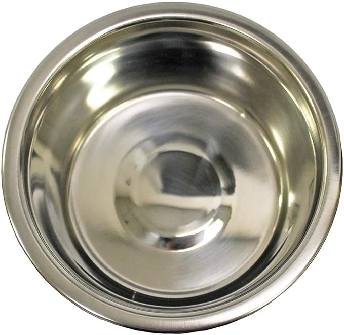 Fuzzy Puppy Standard Feeding Bowl for Every Pet Size, Fits into Raised Feeders, Metallic Silver, Stainless Steel, 2-Quart (STFD-2Q)