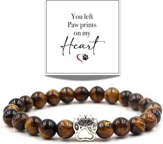 LINGYUAN Pet Memorial Gifts for Dogs Cats, Pet Memorial Bracelet, Remembrance Pet Loss Sympathy Gift for Cat Dog Lovers, Bereavement Gifts for Loss of Pet