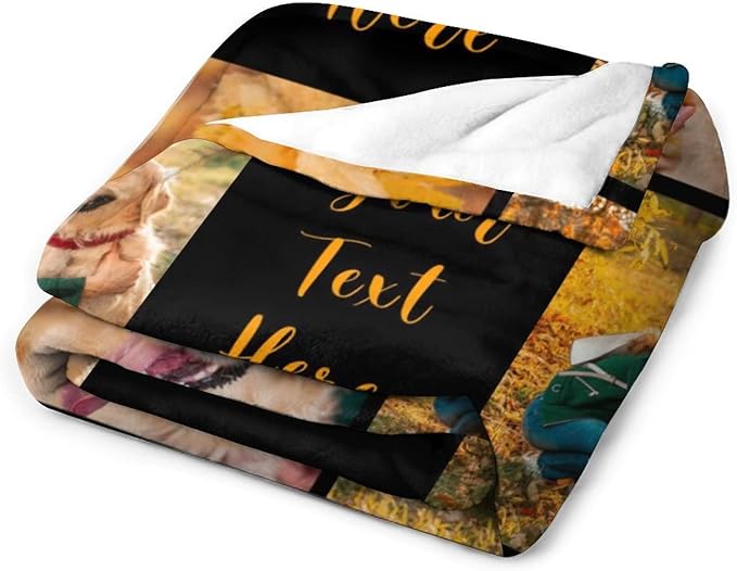 Artsadd Photo Custom Throw Blankets for Dog Cat Pet Memory,Dog Memorial Blanket Personalized with Loving Remembrance Gift for Family and Friends Dogs Name Customized Fleece Throw Blanket