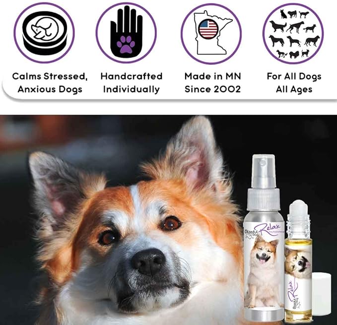 The Blissful Dog Icelandic Sheepdog Relax Dog Aromatherapy, 0.45-Ounce Roll-On