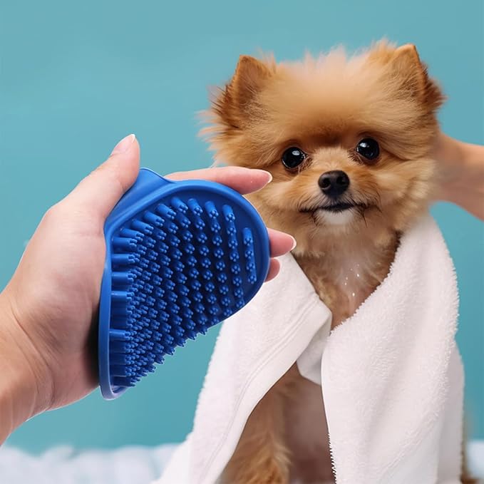 Dog Washing Gloves Brush for Pet: JOANGIHC 3PCS Dogs Shedding Wash Massage Gloves Grooming for Short Long Haired Dogs Cats (Pink)