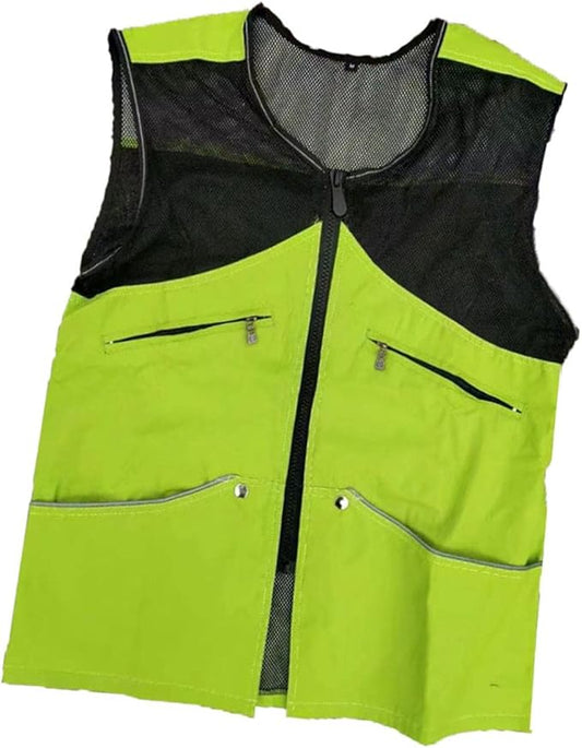 Dog Training Vest for Handlers Breathable Dog Trainer Vest for Agility Obedience Training Handler Dog Trainer Outdoor Backpacking, Green, XL