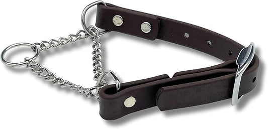 Martingale Collar for Dogs, Biothane, Stainless Steel Hardware, No Pull, Made in The USA, Professional Grade, Extra Large, Brown