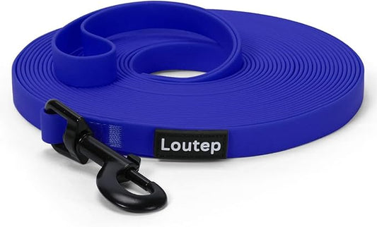 Waterproof Dog Leash 10ft, 16ft, 30ft, 50ft PVC Recall Long Line Dog Leash Beach Swimming Tracking Training Dogs Lead for Small, Medium and Large Dogs