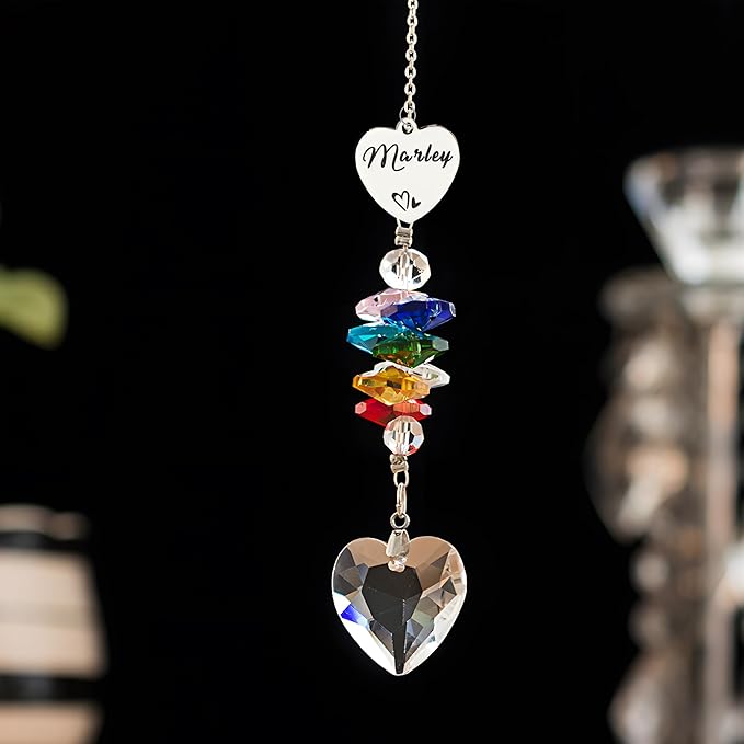 EDSG Personalized Dog Memorial Gifts for Loss of Dog - Pet Sympathy Gifts, Custom Pet Bereavement Gift, Rainbow Bridge Memorial Suncatcher for Cat (Design 1)