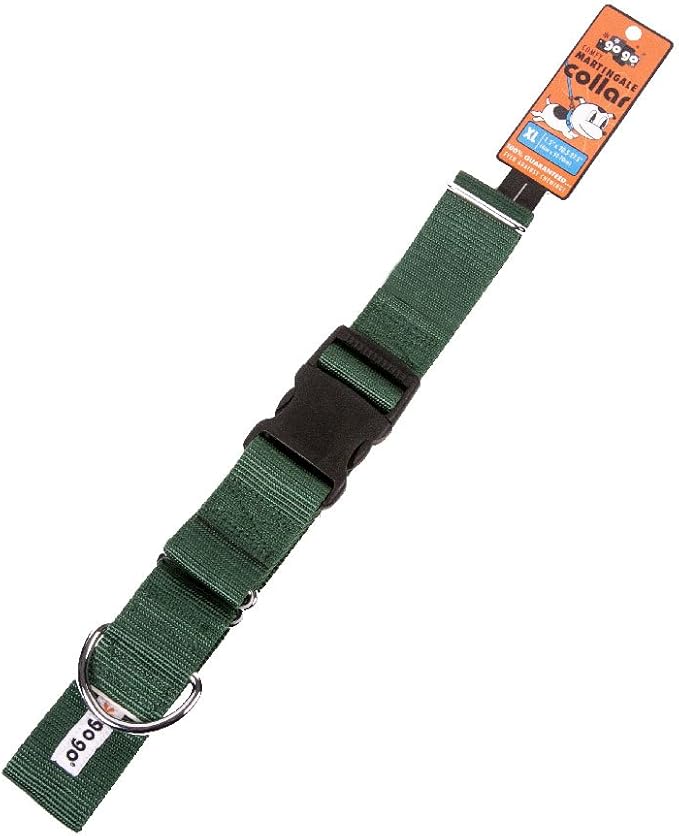 GOGO Pet Products Martingale Gentle Training Collar, X-Large, Hunter Green