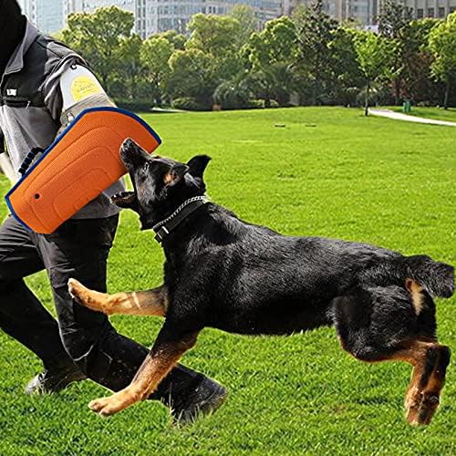 Morezi Dog Bite Sleeve Training Protection, Heavy Duty Nylon Durable, Fit Pit Bull German Shepherd Malinois, Puppy Small Dogs Training Biting Tugging War Toy - Orange